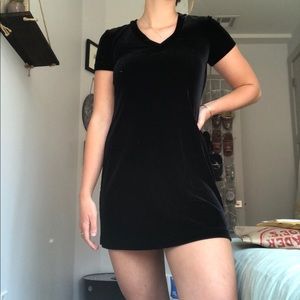 Black velvet dress